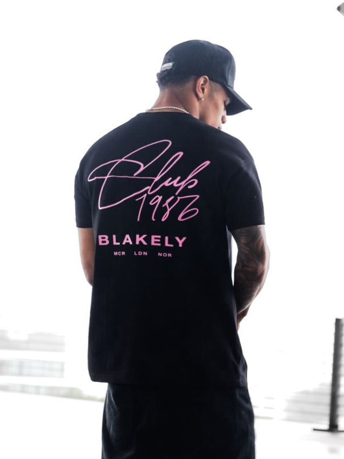 Club Relaxed T-Shirt - Black & Pink