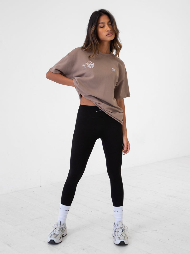 Club Oversized T-Shirt - Brown