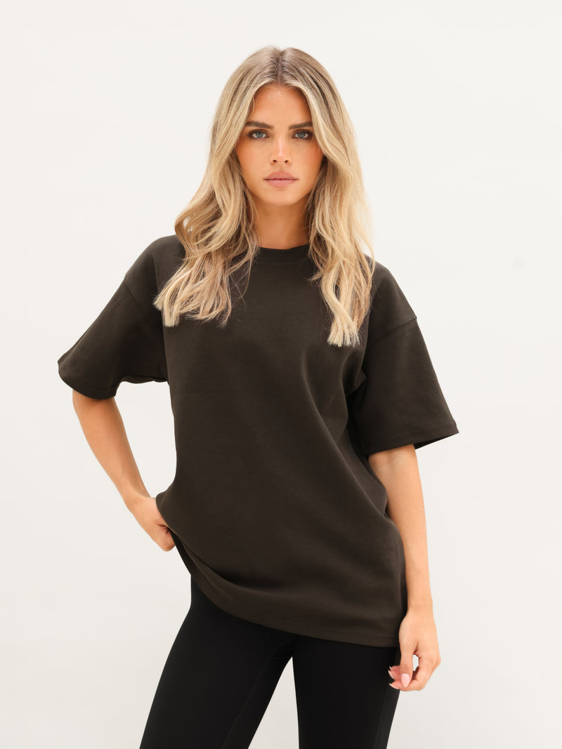 Isabel Oversized T-Shirt - Deep Brown