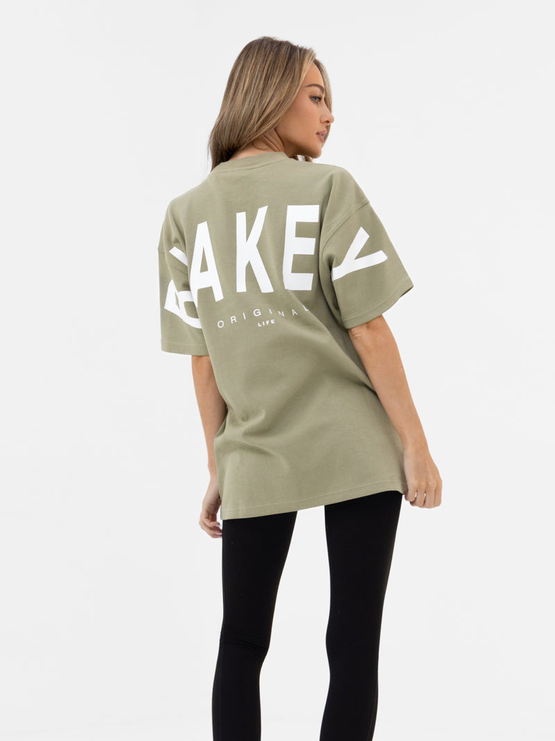 Isabel Oversized T-Shirt - Warm Olive