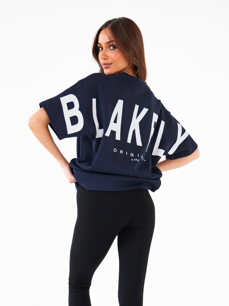Isabel Oversized T-Shirt - Soft Navy