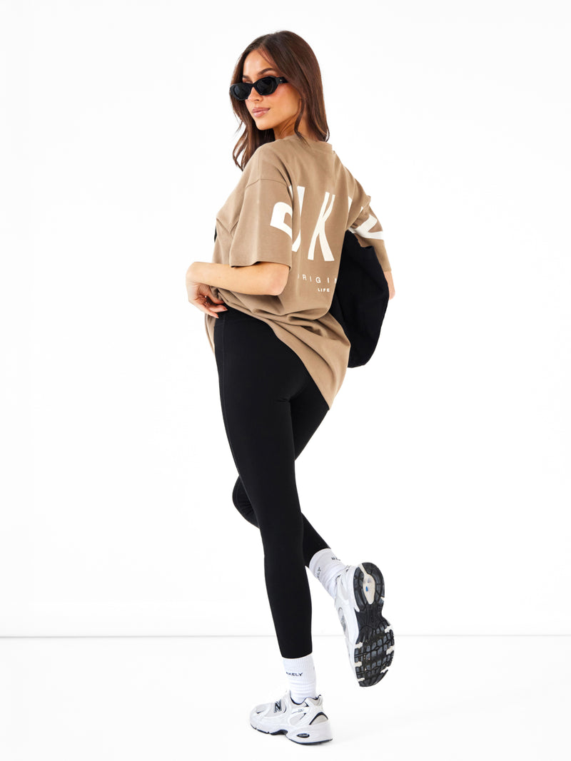 Isabel Oversized T-Shirt - Tan