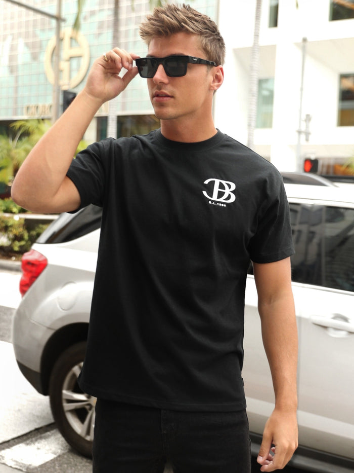 Initial Relaxed T-Shirt - Black