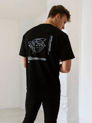 Global Relaxed Fit T-Shirt - Black