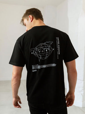 Global Relaxed Fit T-Shirt - Black