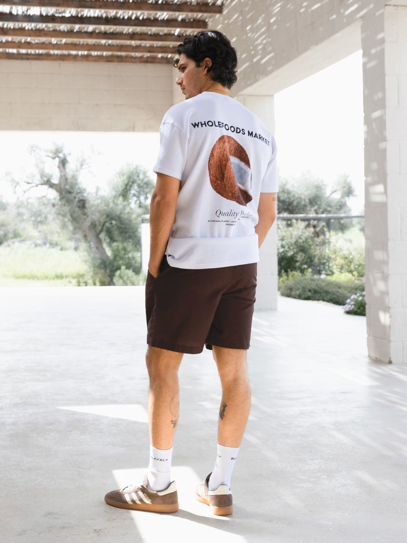 Coconut Print Relaxed T-Shirt - White