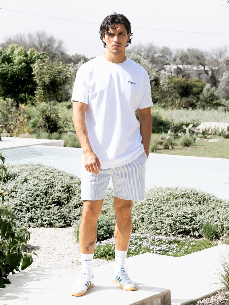 Lime Print Relaxed T-Shirt - White