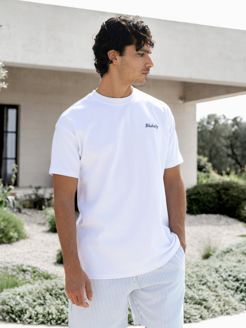 Lime Print Relaxed T-Shirt - White