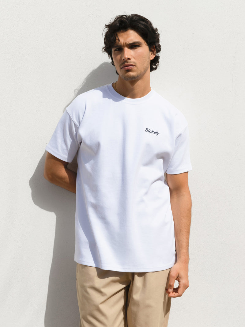 Peach Print Relaxed T-Shirt - White