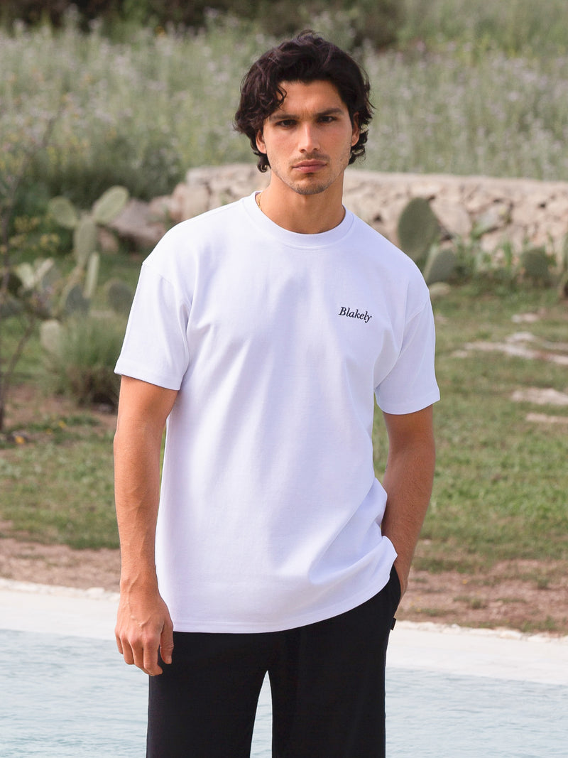 Pomegranate Print Relaxed T-Shirt - White