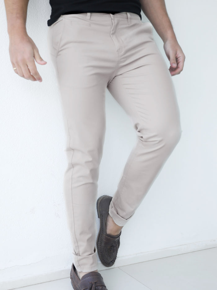 Sloane Slim Fit Tailored Chinos - Sand