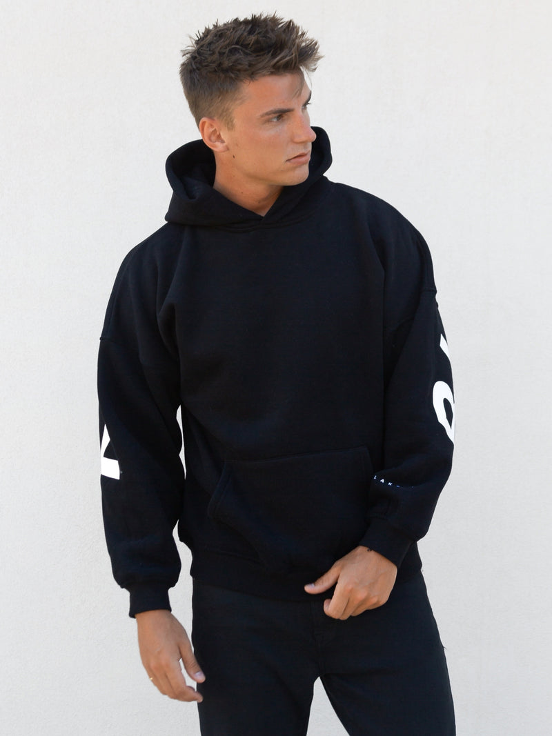 Buy Idris Mens Black Oversized Hoodie Free delivery on orders over 70 Blakely Clothing