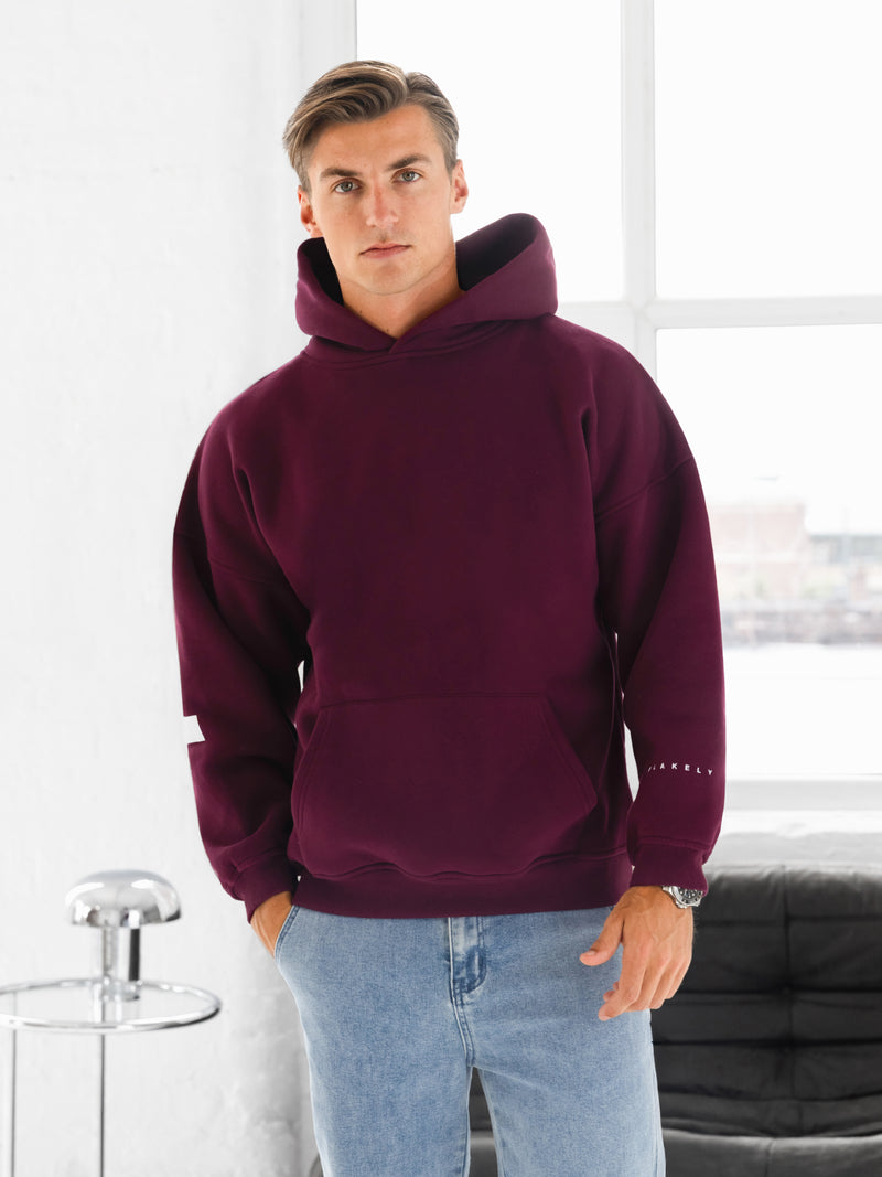 Idris Oversized Hoodie - Burgundy