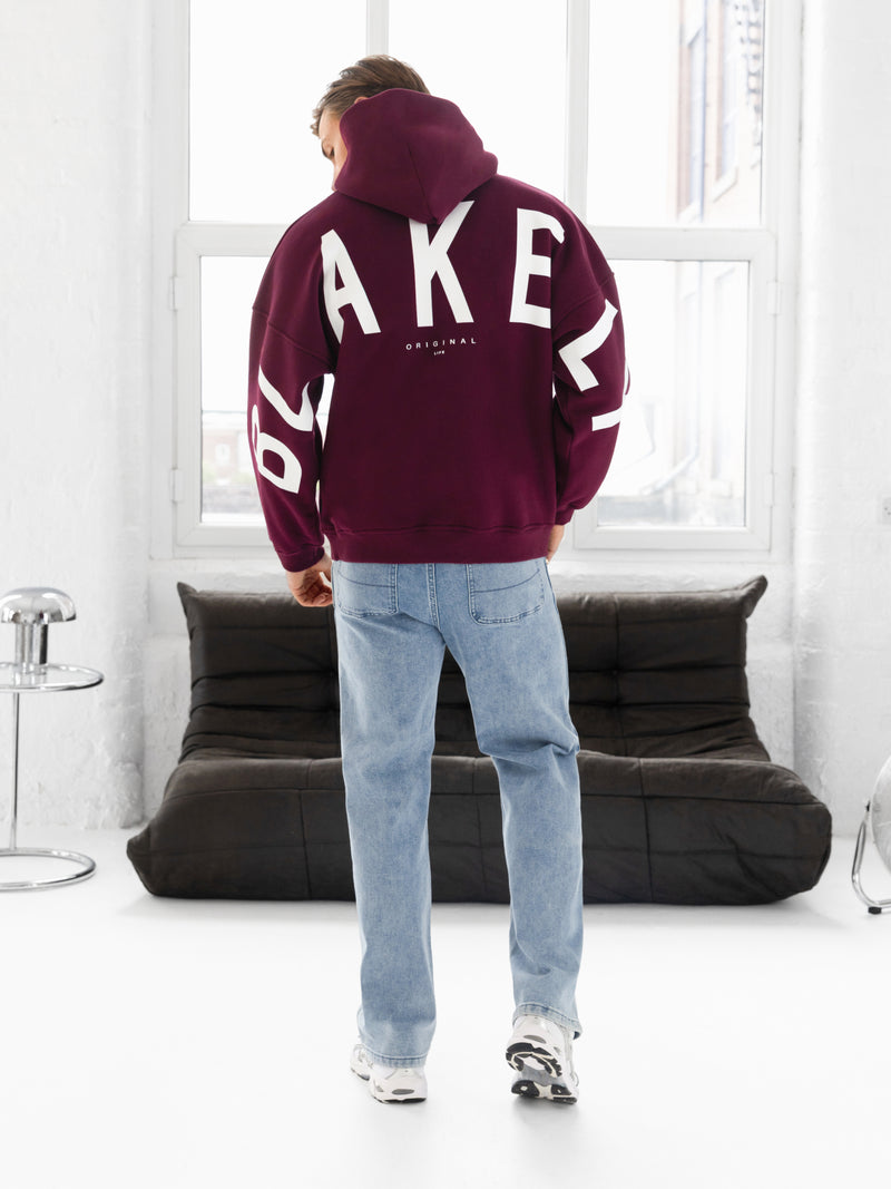 Idris Oversized Hoodie - Burgundy