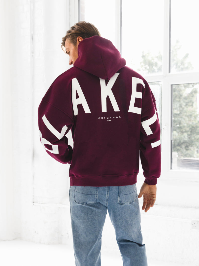 Idris Oversized Hoodie - Burgundy