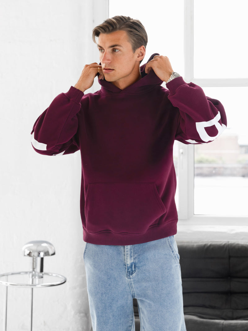 Idris Oversized Hoodie - Burgundy