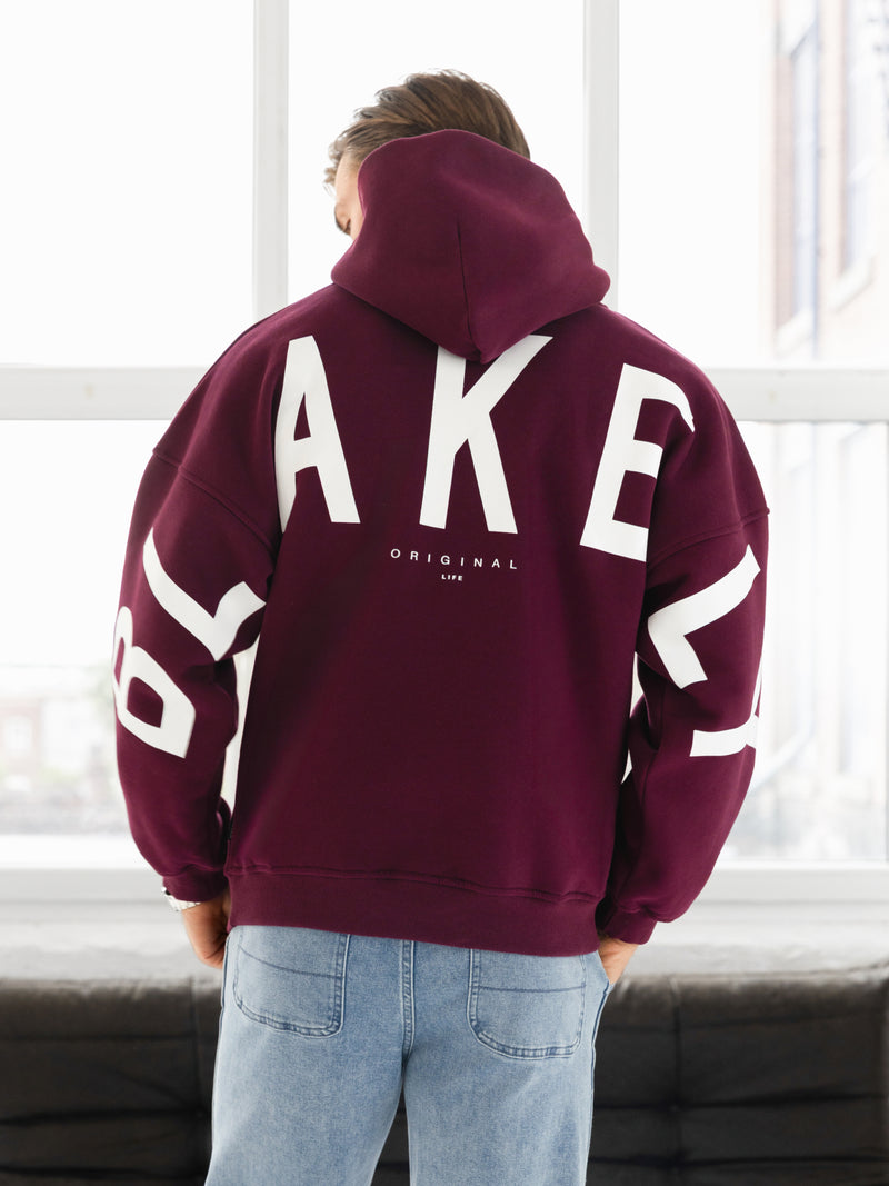 Idris Oversized Hoodie - Burgundy