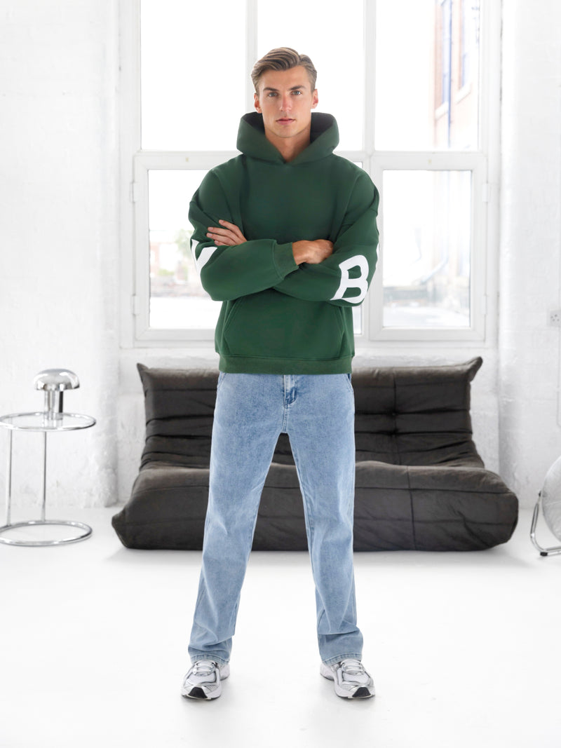 Idris Oversized Hoodie - Forest Green