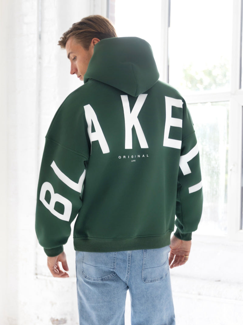 Idris Oversized Hoodie - Forest Green