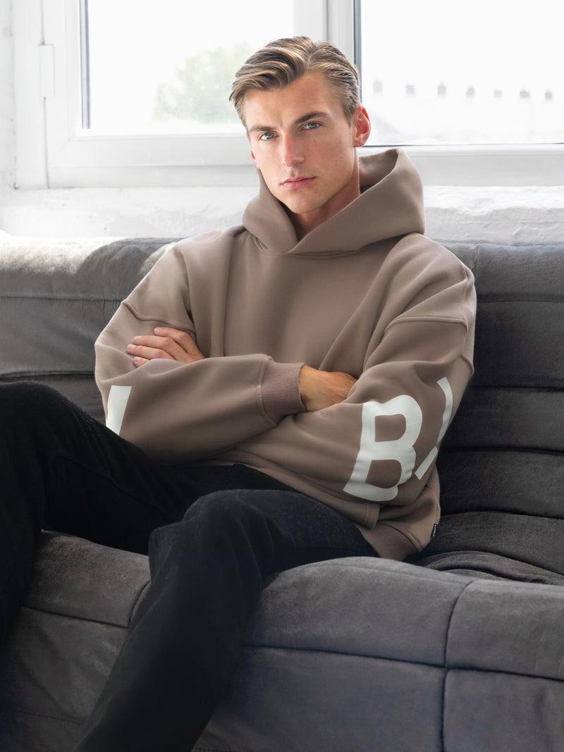 Idris Oversized Hoodie - Light Brown