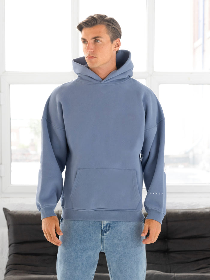 Idris Oversized Hoodie - Mid Blue