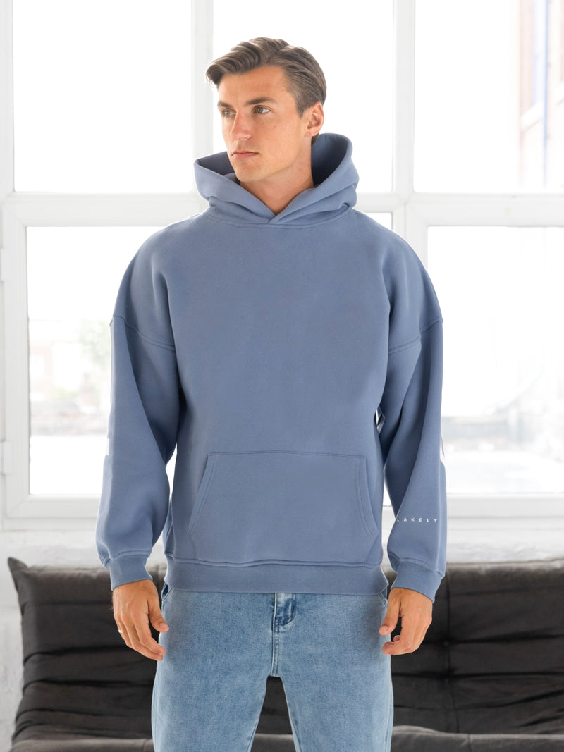 Idris Oversized Hoodie - Mid Blue