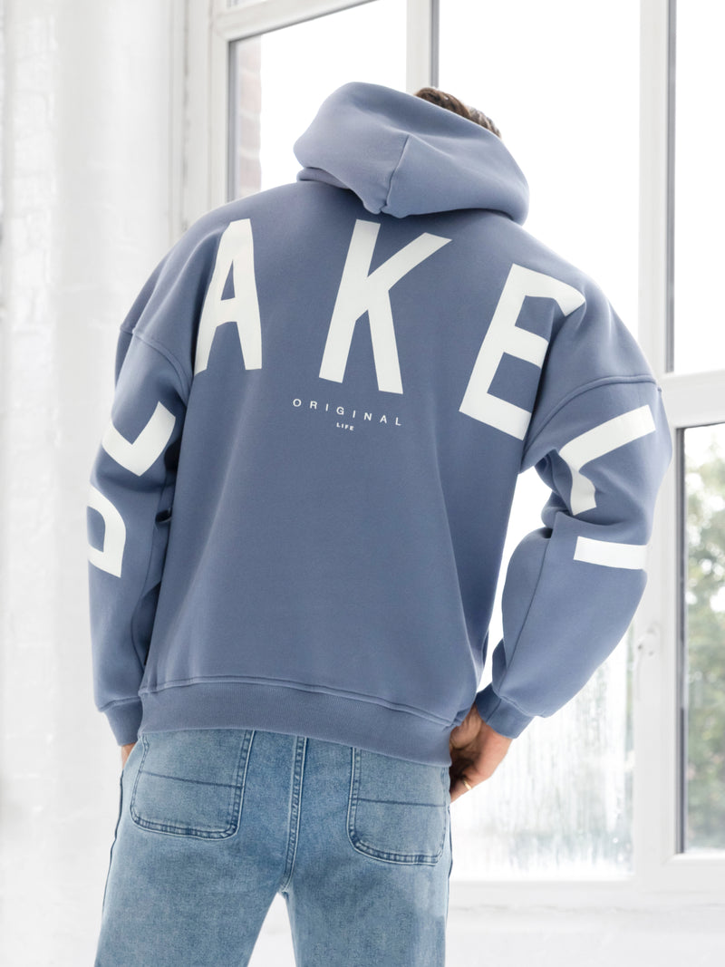 Idris Oversized Hoodie - Mid Blue