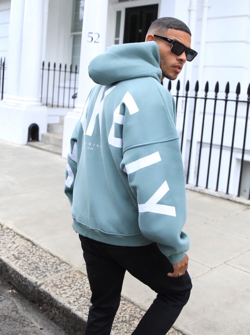 Idris Oversized Hoodie - Sage Green