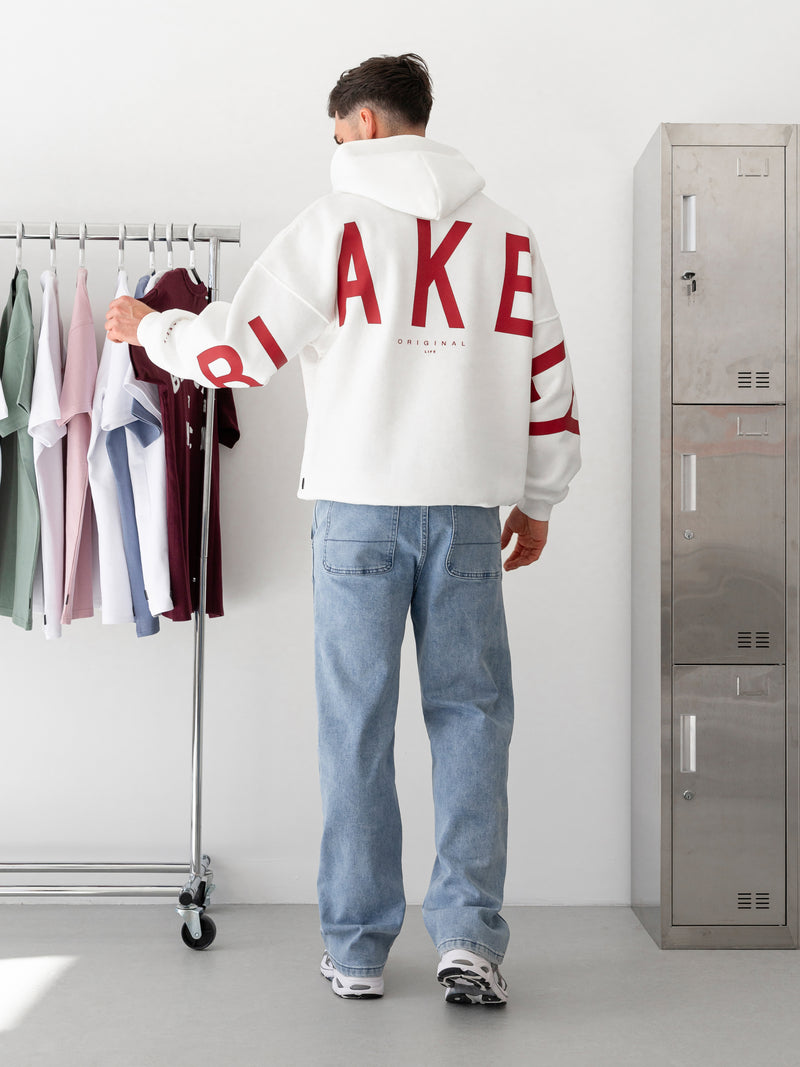 Idris Oversized Hoodie - Flat White