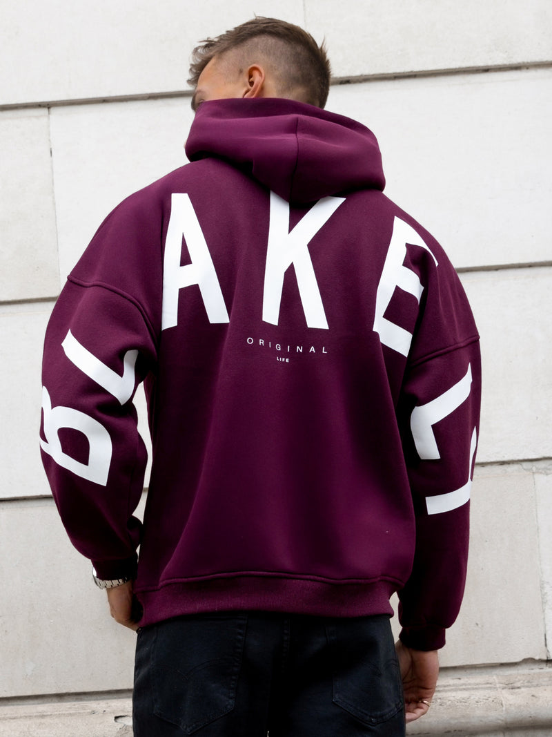 Idris Oversized Hoodie - Burgundy