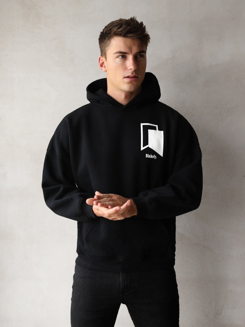 Revolve Relaxed Hoodie - Black