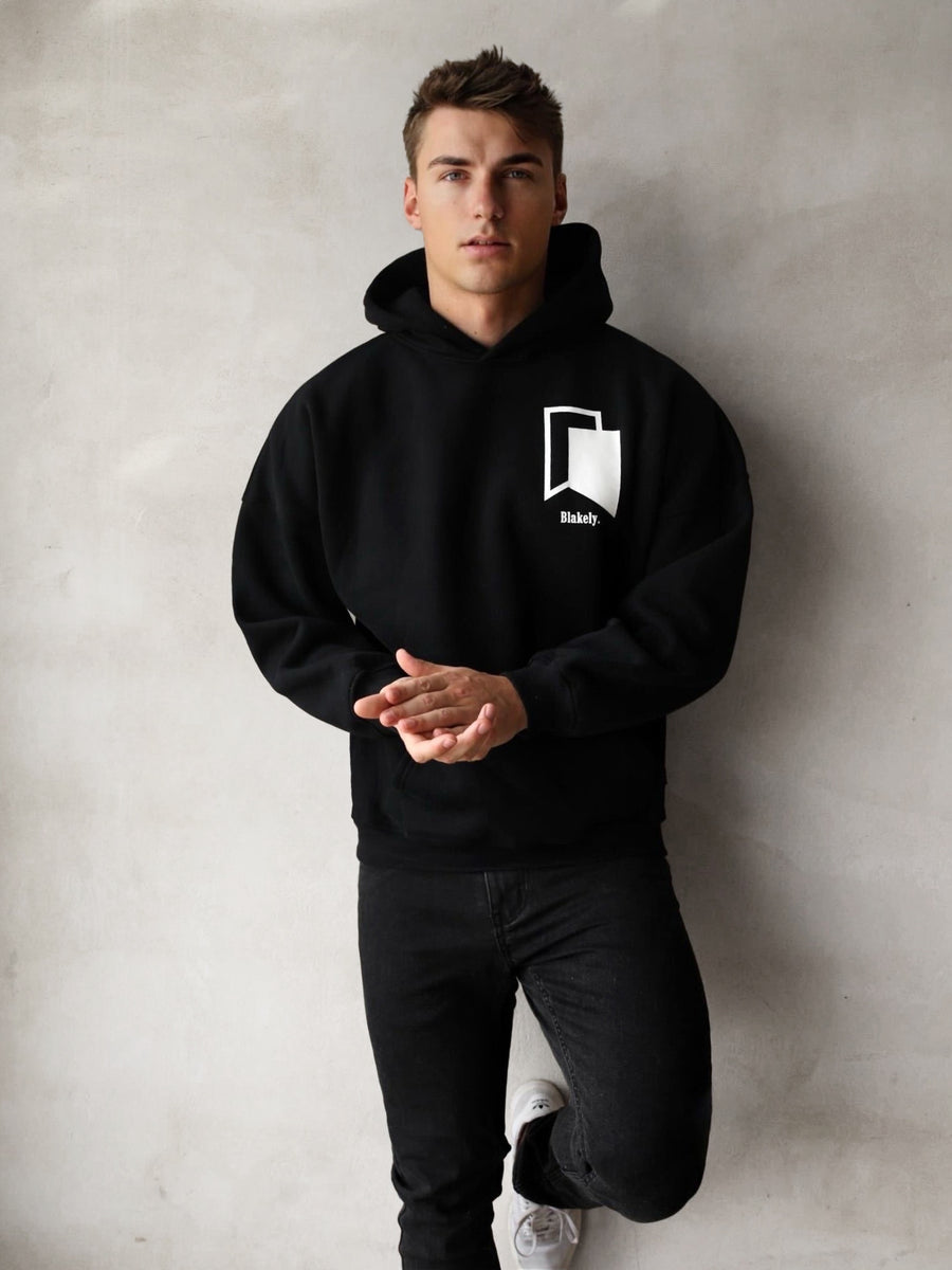 Buy Blakely Revolve Relaxed Black Hoodie / Free Delivery on Orders Over ...