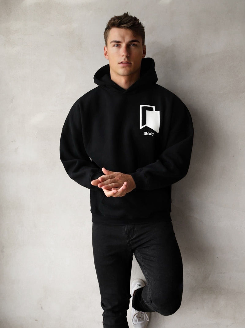 Revolve Relaxed Hoodie - Black