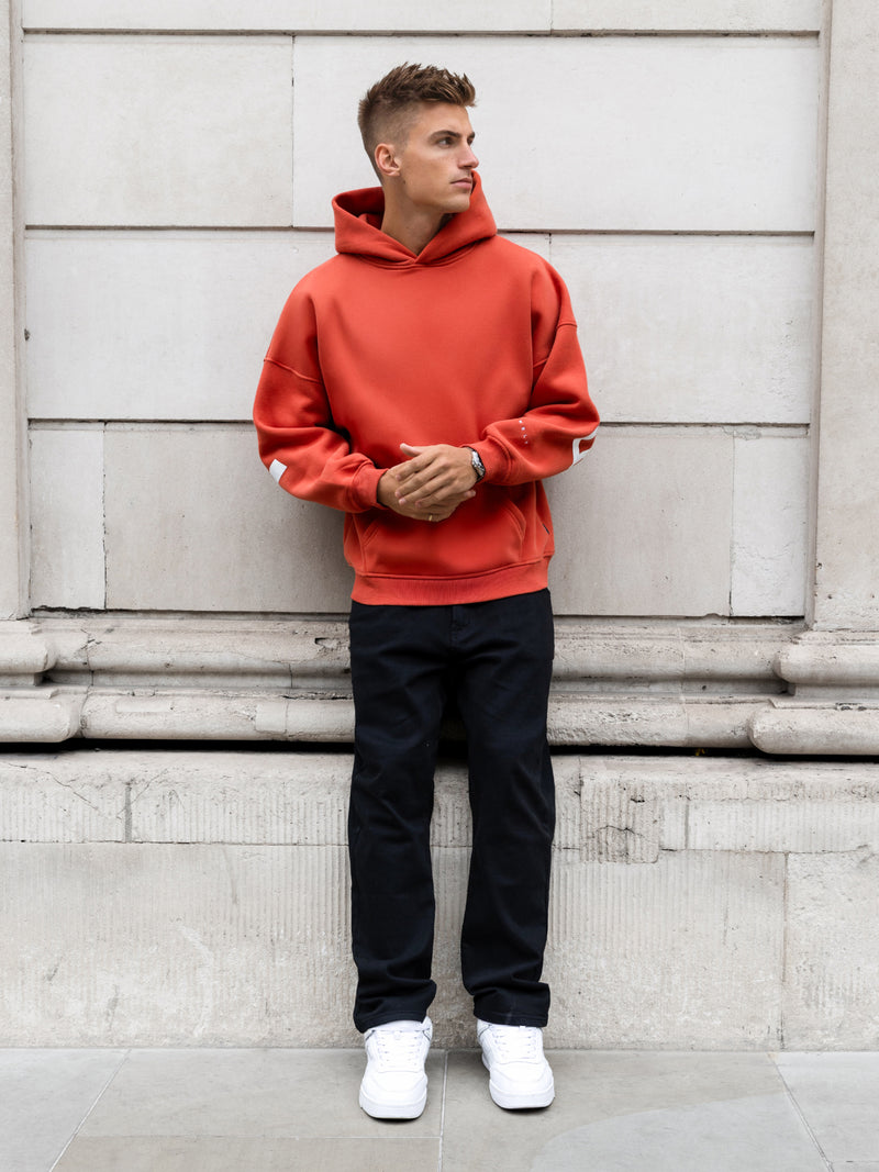 Idris Oversized Hoodie - Washed Red