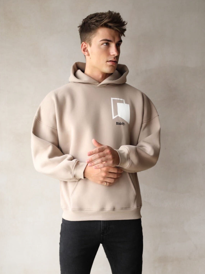 Revolve Relaxed Hoodie - Tan