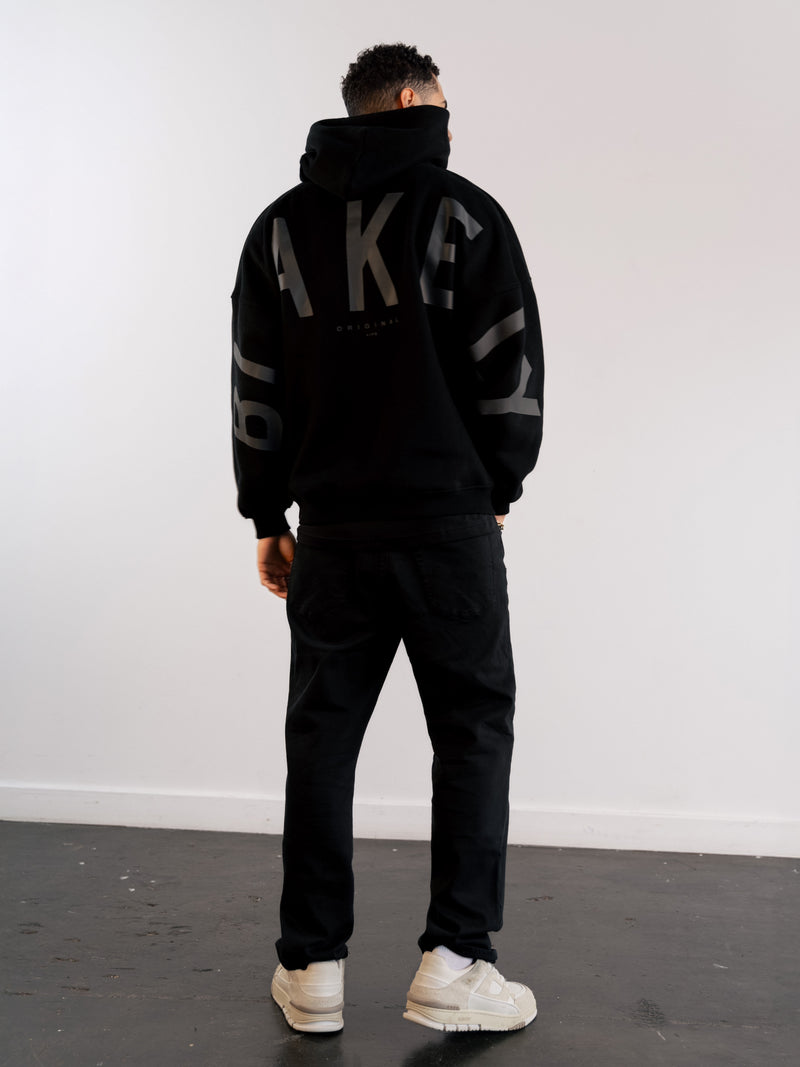 Tonal Idris Oversized Hoodie - Black