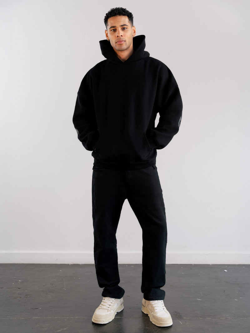 Tonal Idris Oversized Hoodie - Black