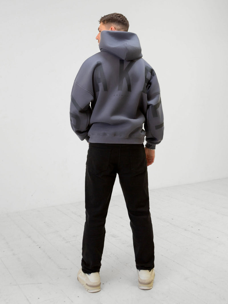 Tonal Idris Oversized Hoodie - Blue