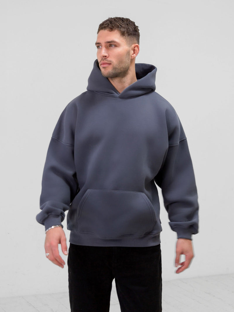 Tonal Idris Oversized Hoodie - Blue