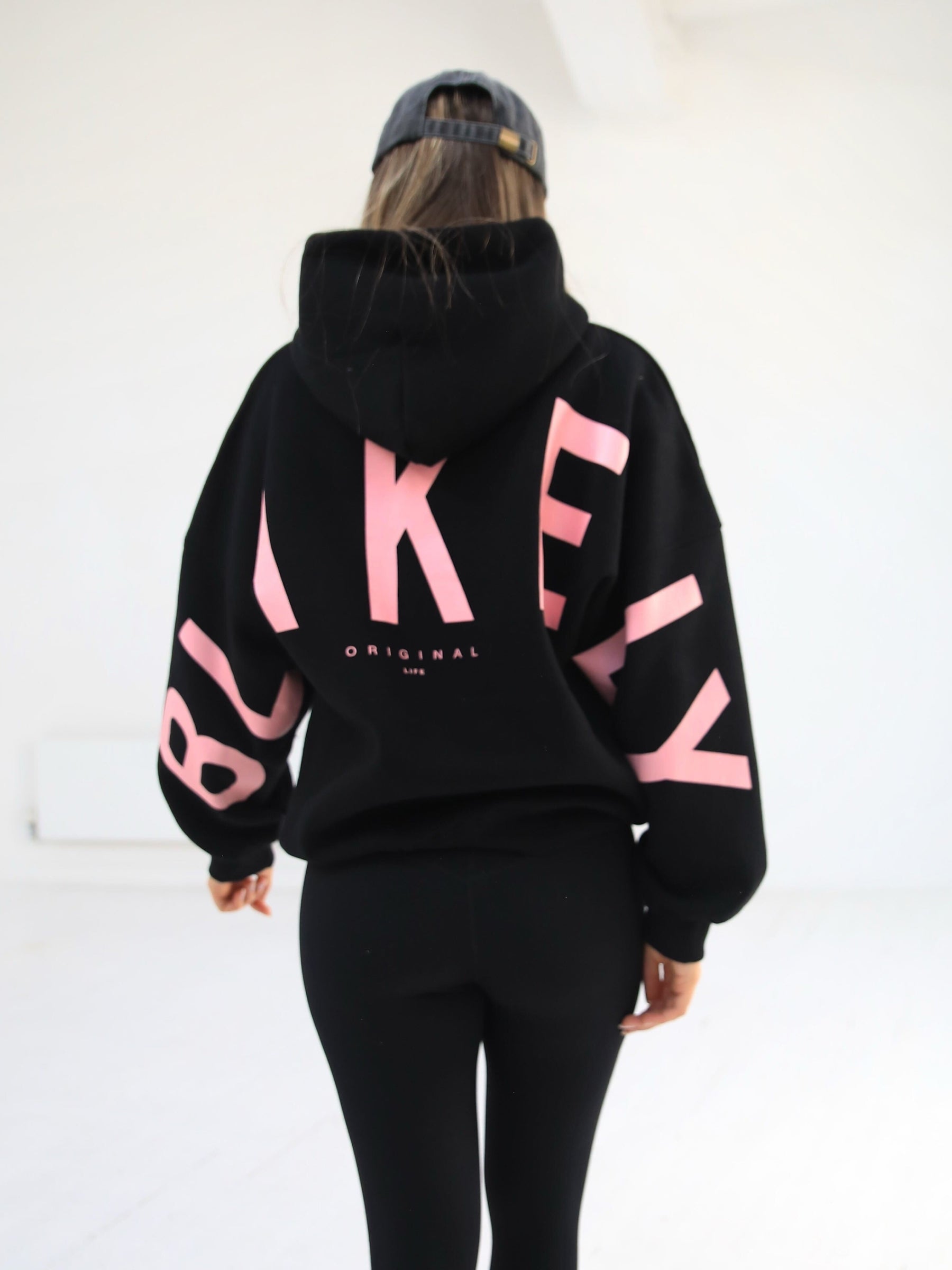 Buy Blakely Members Isabel Black Pink Oversized Hoodie Free delivery on orders over 70 Blakely Clothing