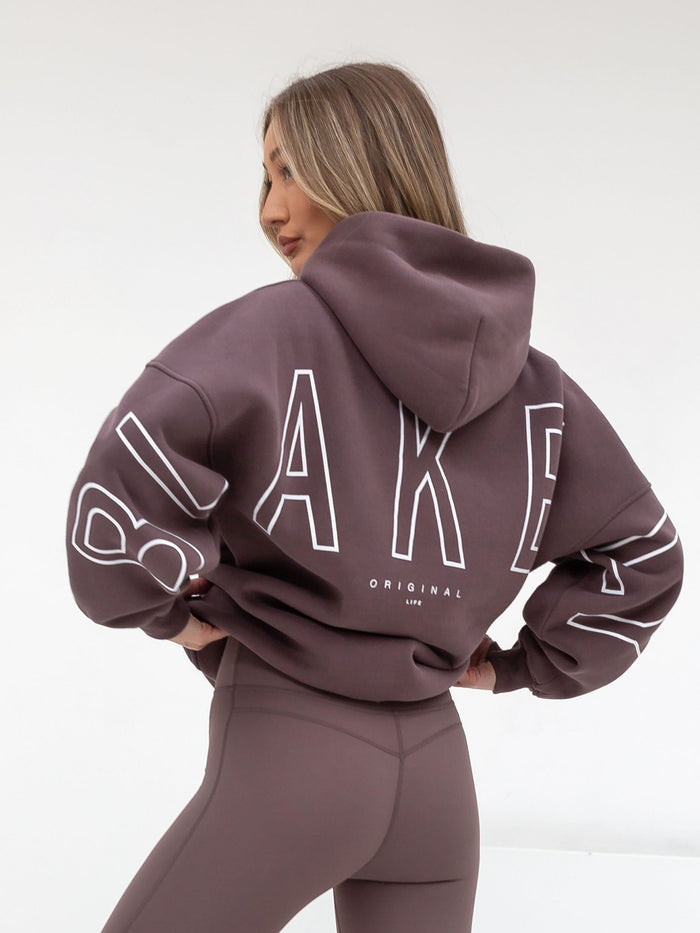 Outline Isabel Oversized Hoodie - Mauve Brown