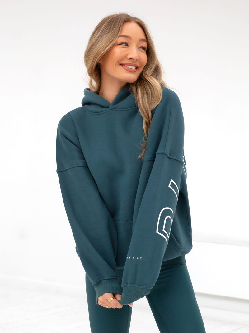 Outline Isabel Oversized Hoodie - Teal Green