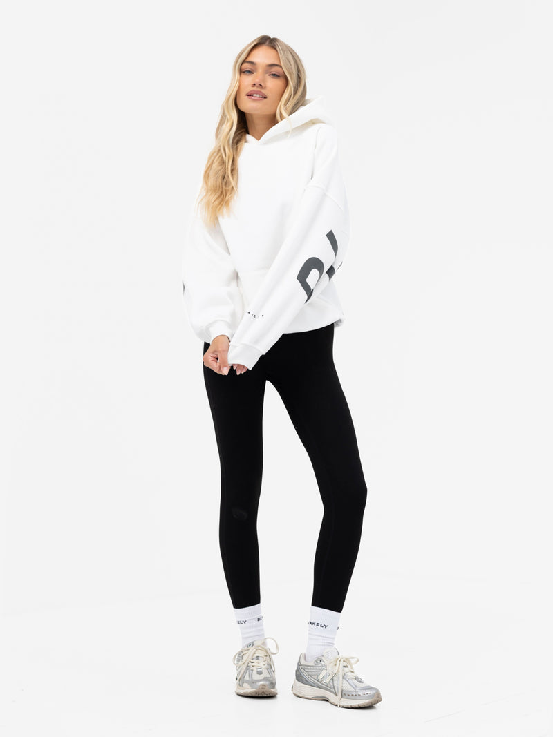 Isabel Oversized Hoodie - Flat White & Graphite