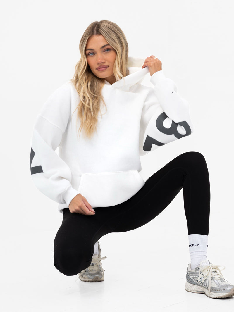Isabel Oversized Hoodie - Flat White & Graphite