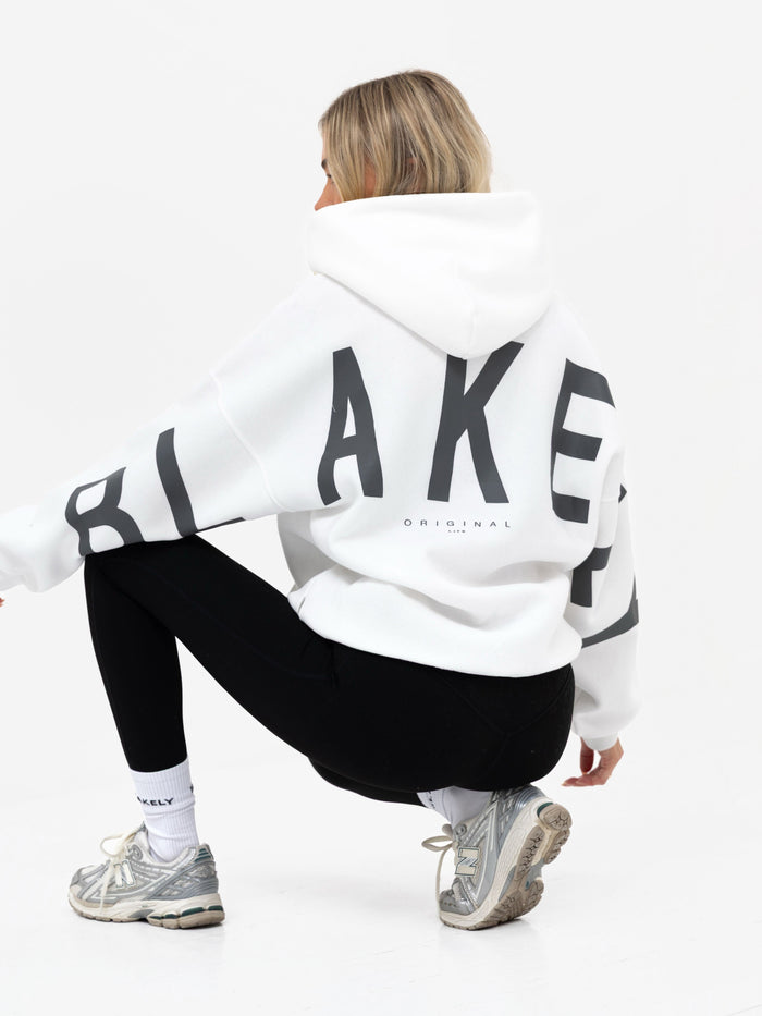 Isabel Oversized Hoodie - Flat White & Graphite