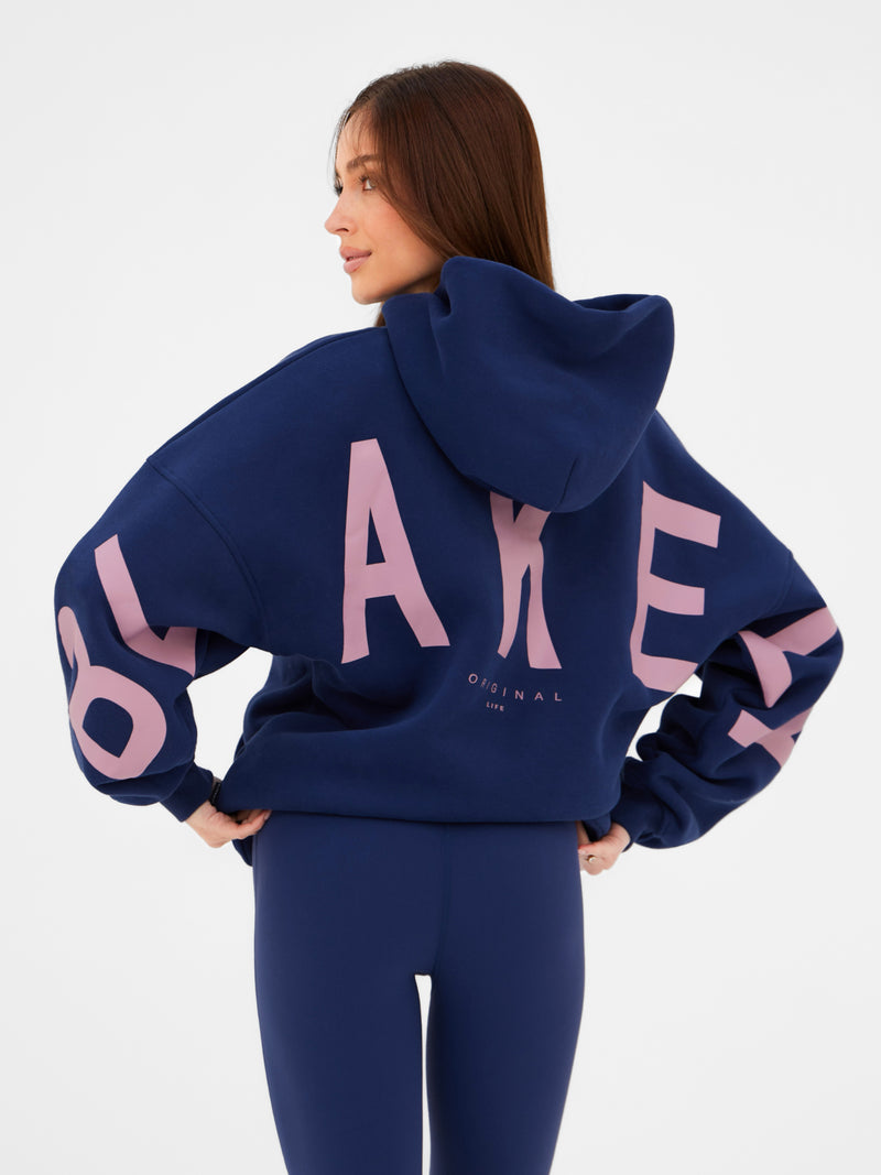 Isabel Oversized Hoodie - Navy Blue