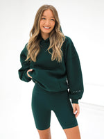 Isabel Oversized Hoodie - Forest Green