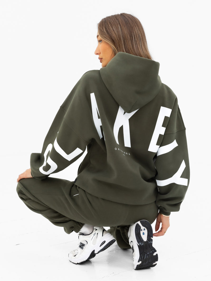 Isabel Oversized Hoodie - Khaki Green