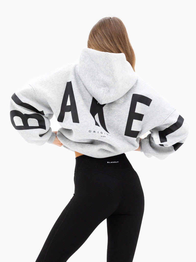 Isabel Oversized Hoodie - Marl Grey