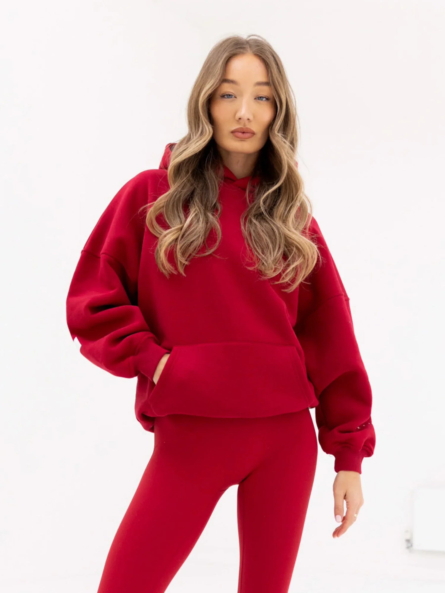 Buy Blakely Womens Cherry Red Isabel Oversized Hoodie | Free delivery ...